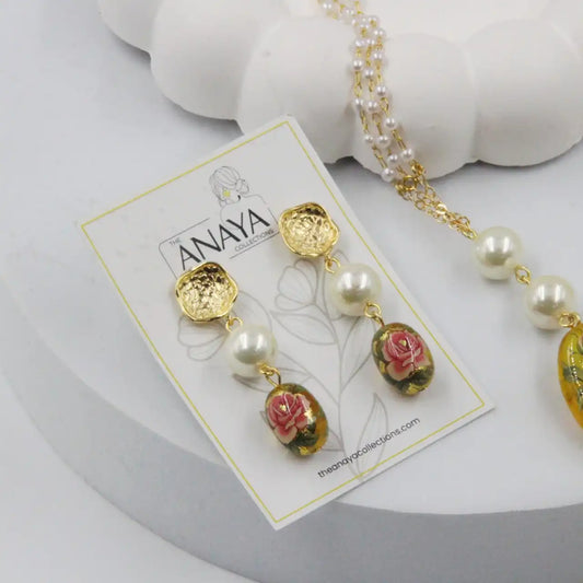 Blooming Floral Pearl Earrings