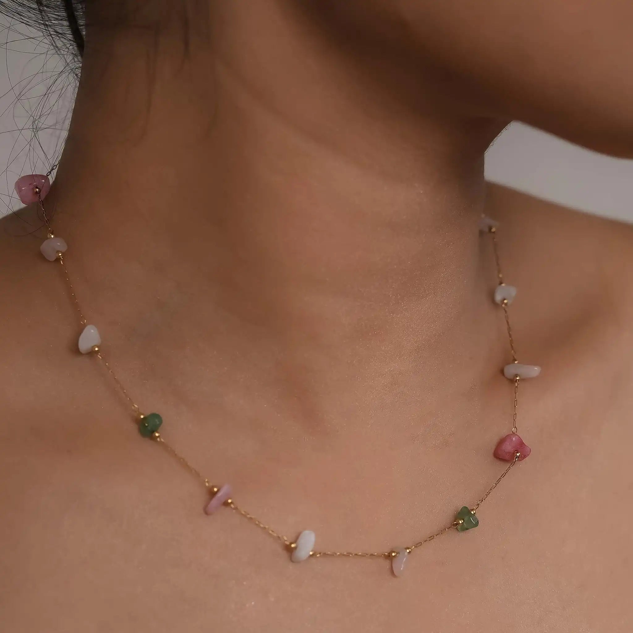 Amethyst Cascade Dainty Necklace
