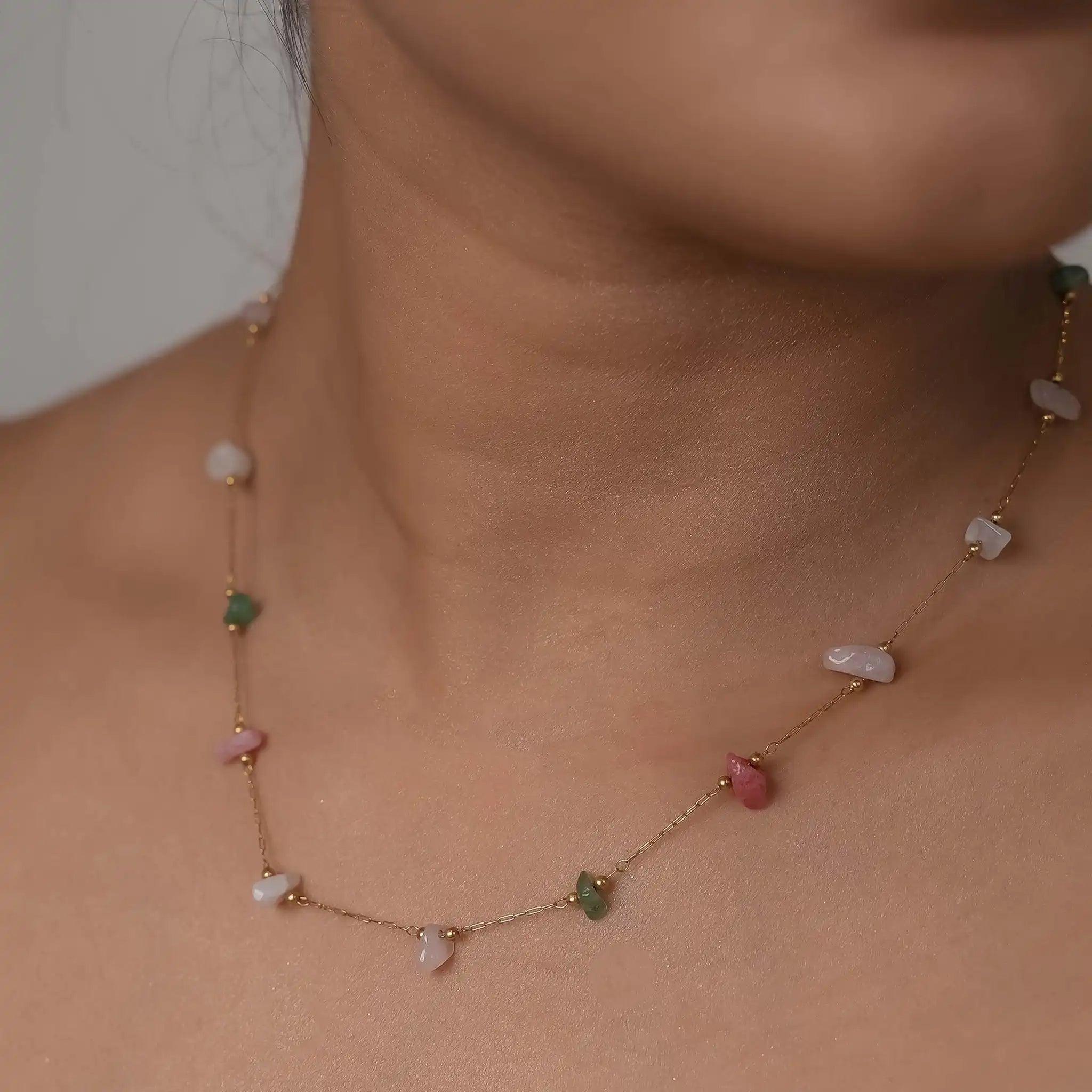 Amethyst Cascade Dainty Necklace