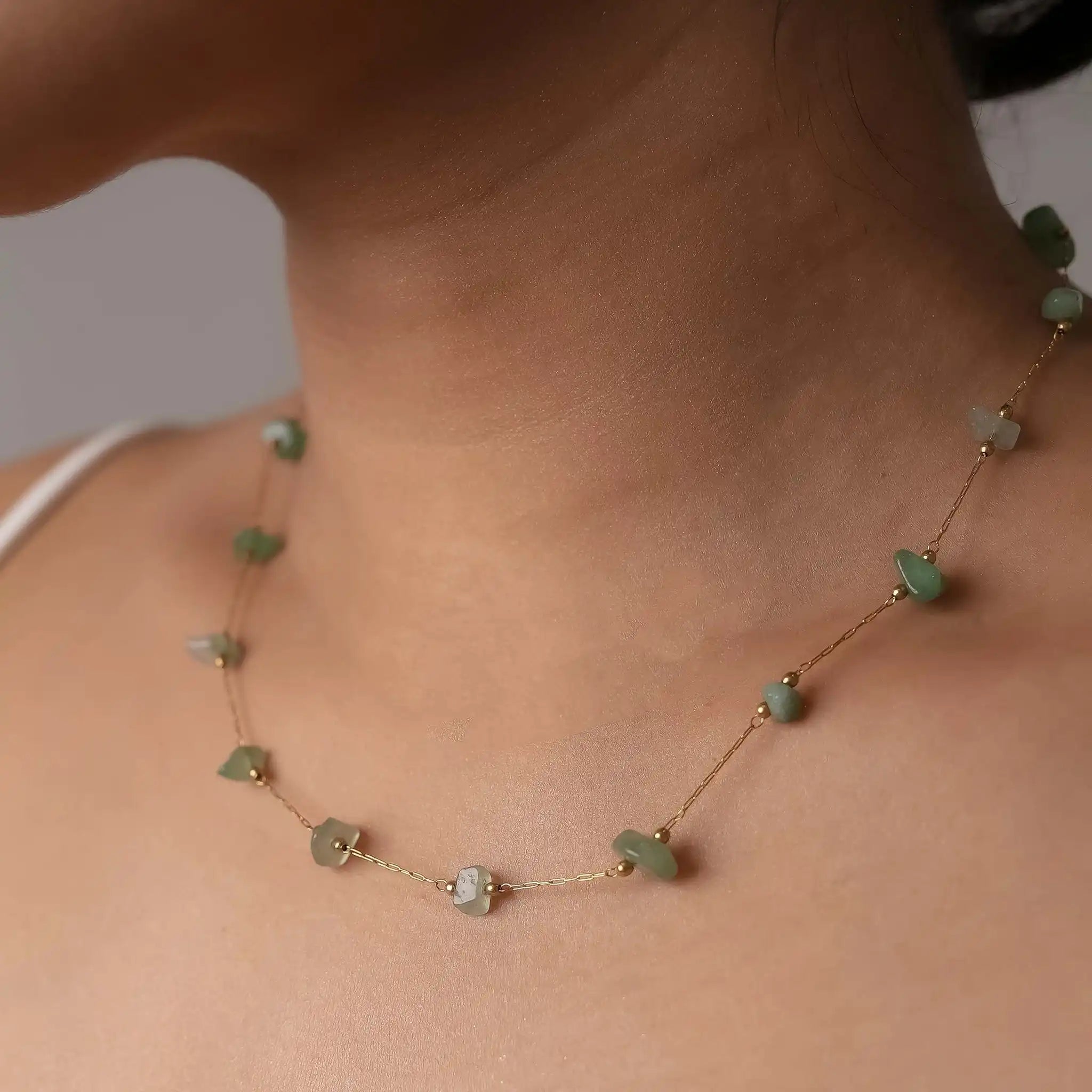 Amethyst Cascade Dainty Necklace