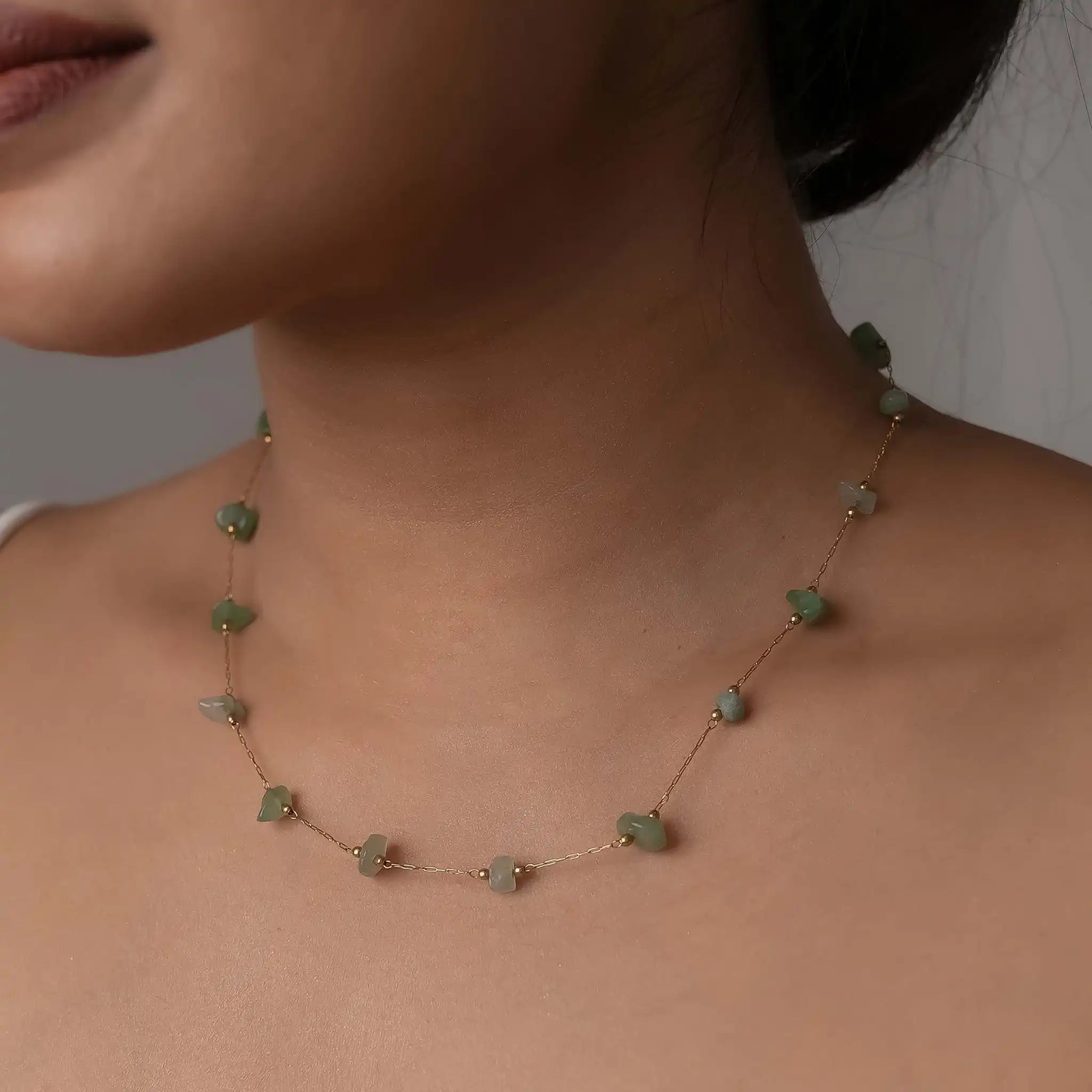 Amethyst Cascade Dainty Necklace