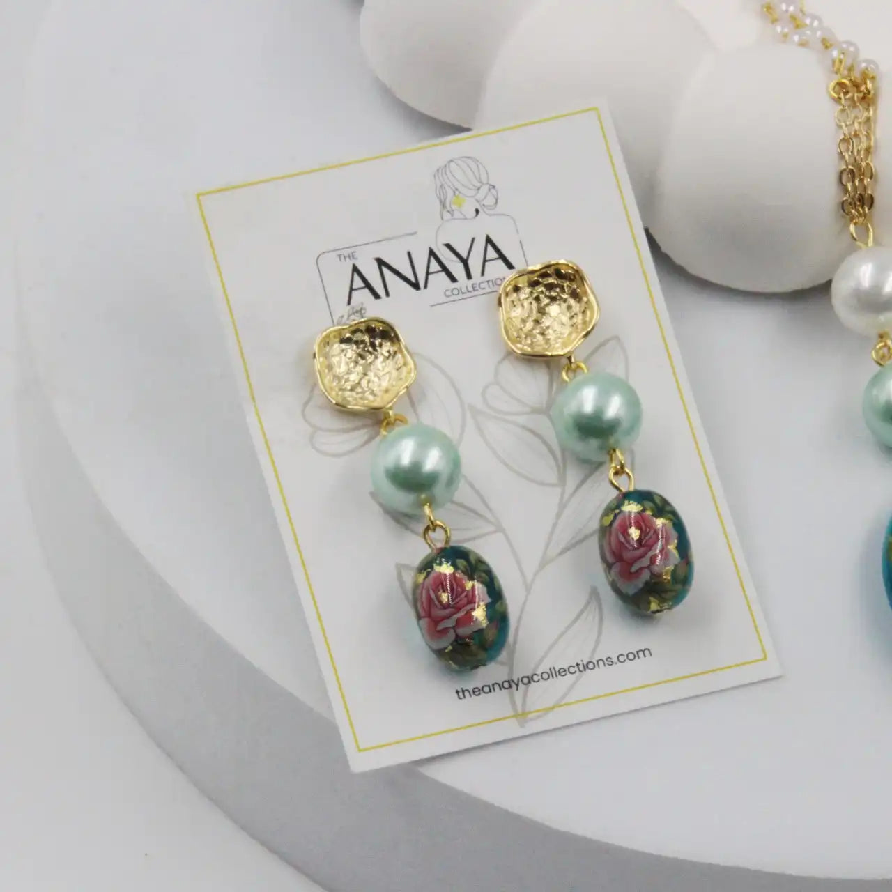 Eternal Bloom Floral Pearl Earrings