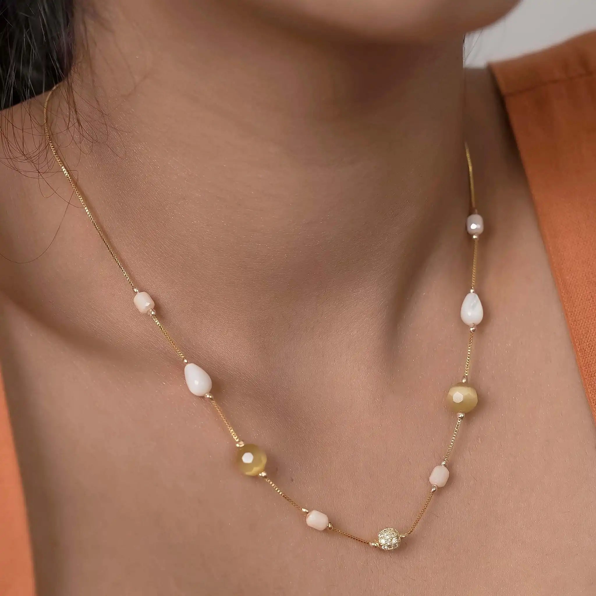 Aurora Gem Dainty Necklace
