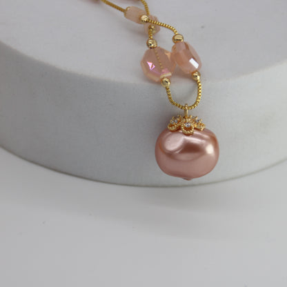 Shell Pearl Harmony Dainty Necklace