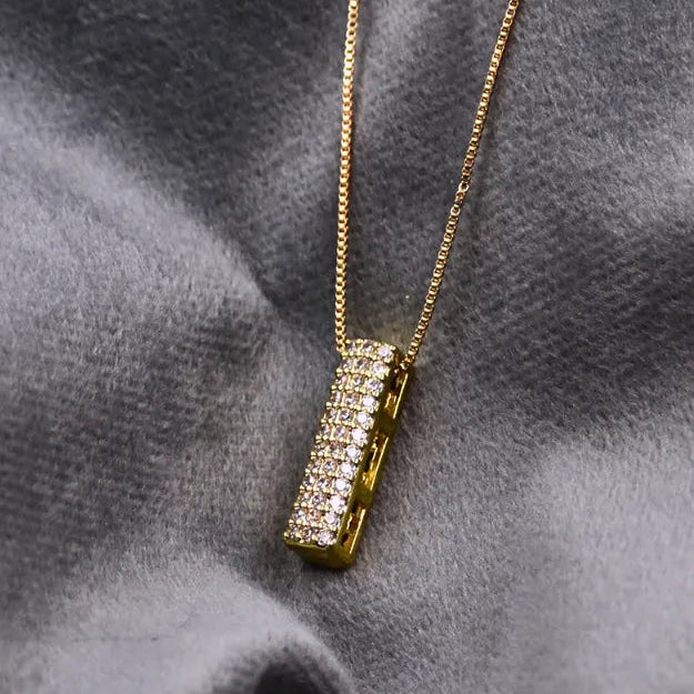 Diamond Alphabet Pendant Chain