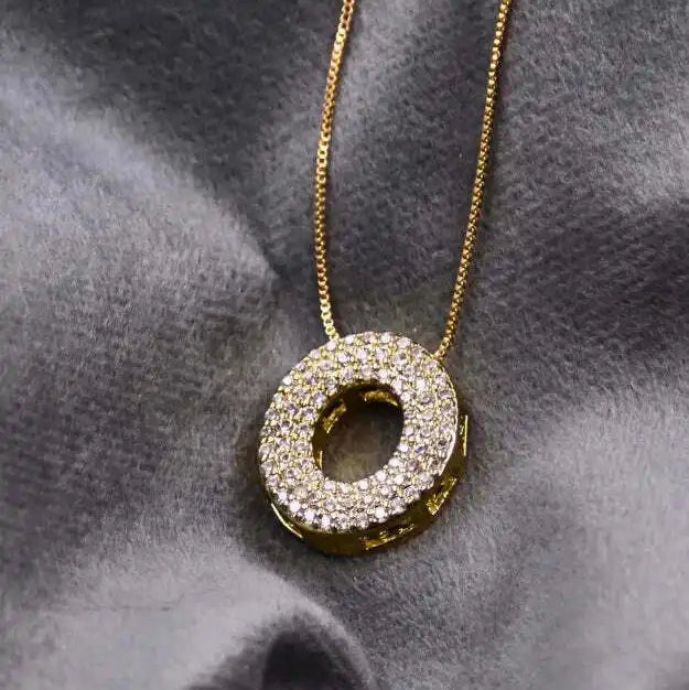 Diamond Alphabet Pendant Chain