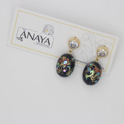 Floral Murano Pearl Dainty Earrings