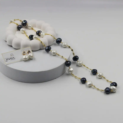 Uncut Shell Pearl Long Set