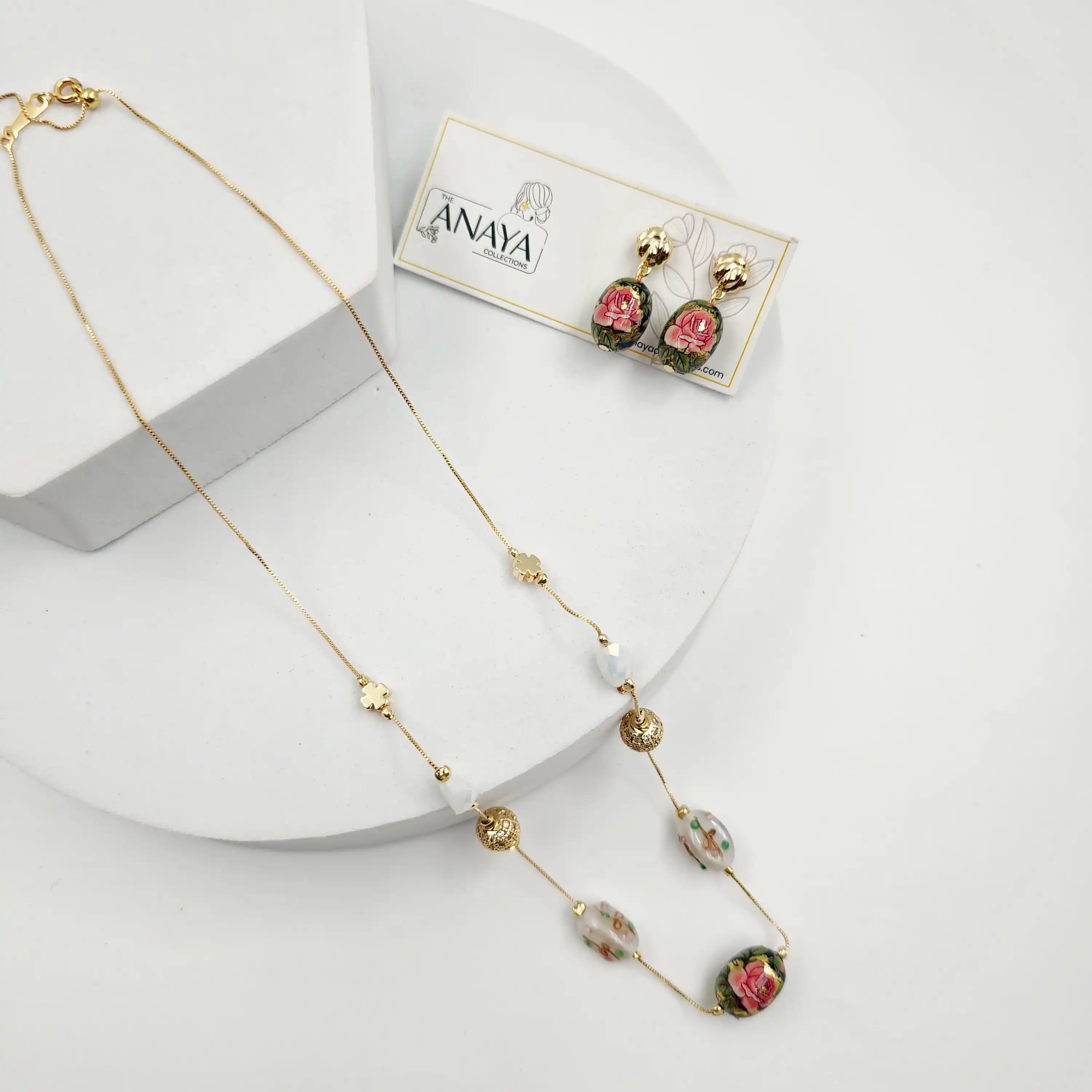 Blossom Murano Dainty Necklace Set
