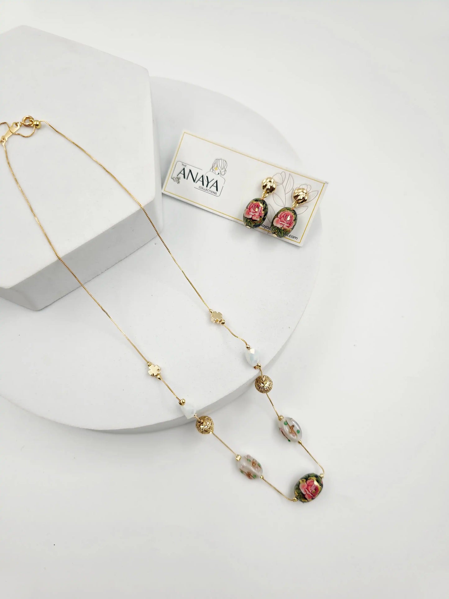 Blossom Murano Dainty Necklace Set