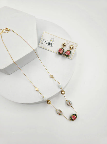 Blossom Murano Dainty Necklace Set
