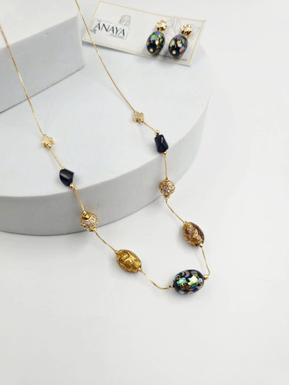 Blossom Murano Dainty Necklace Set