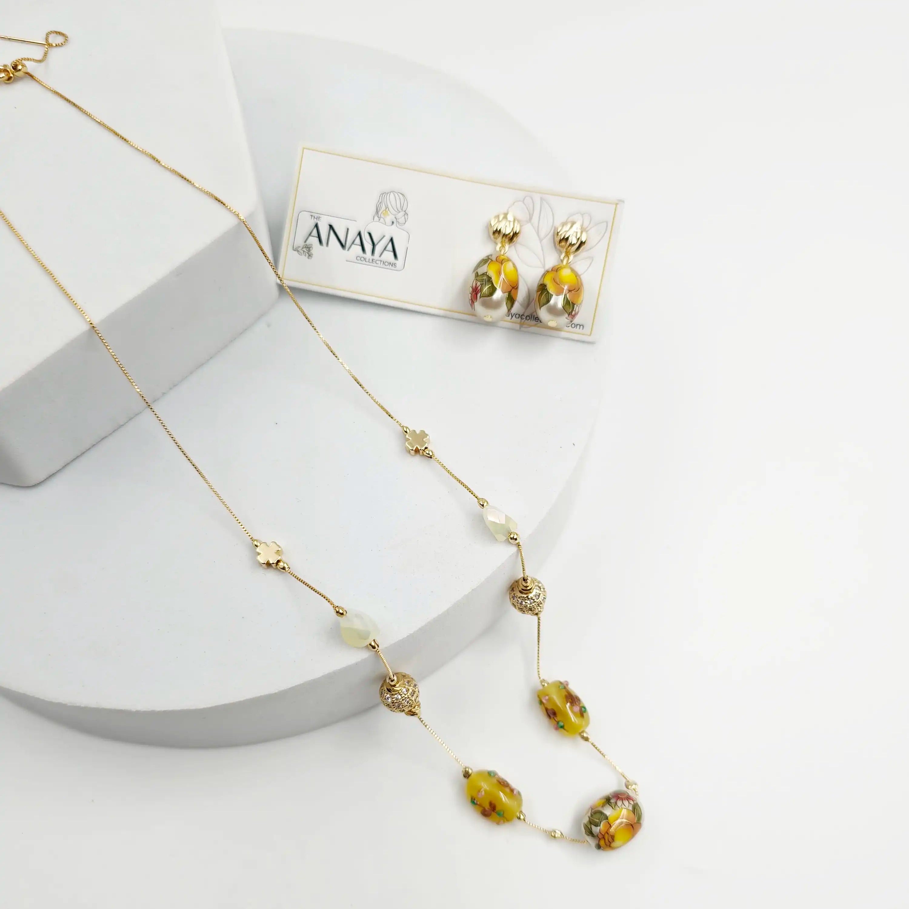 Blossom Murano Dainty Necklace Set