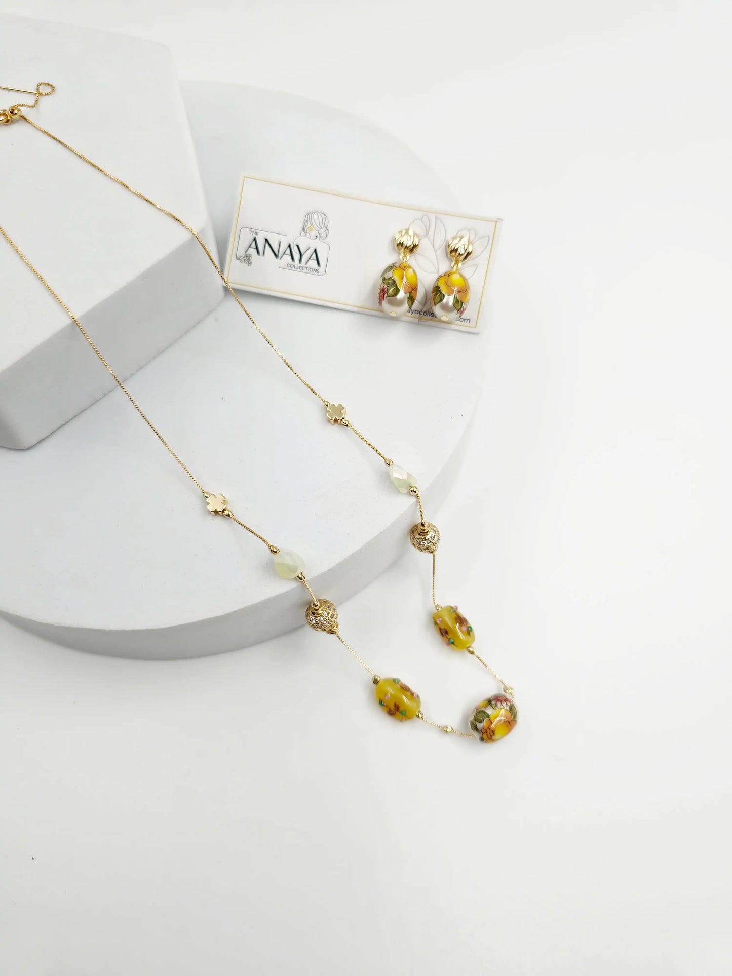 Blossom Murano Dainty Necklace Set
