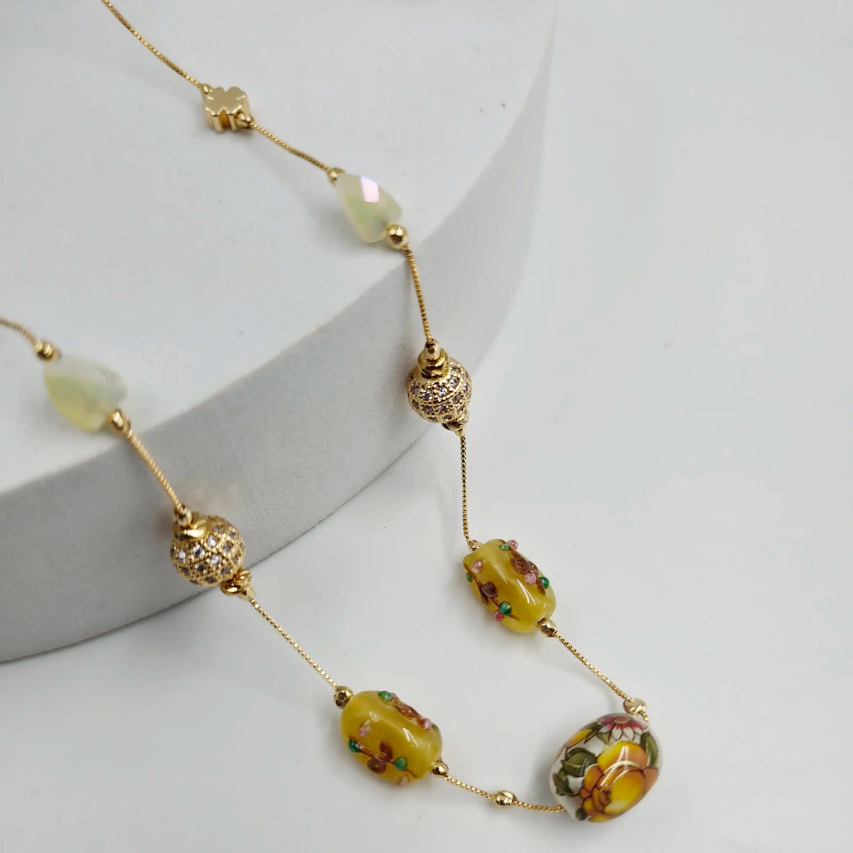 Blossom Murano Dainty Necklace Set