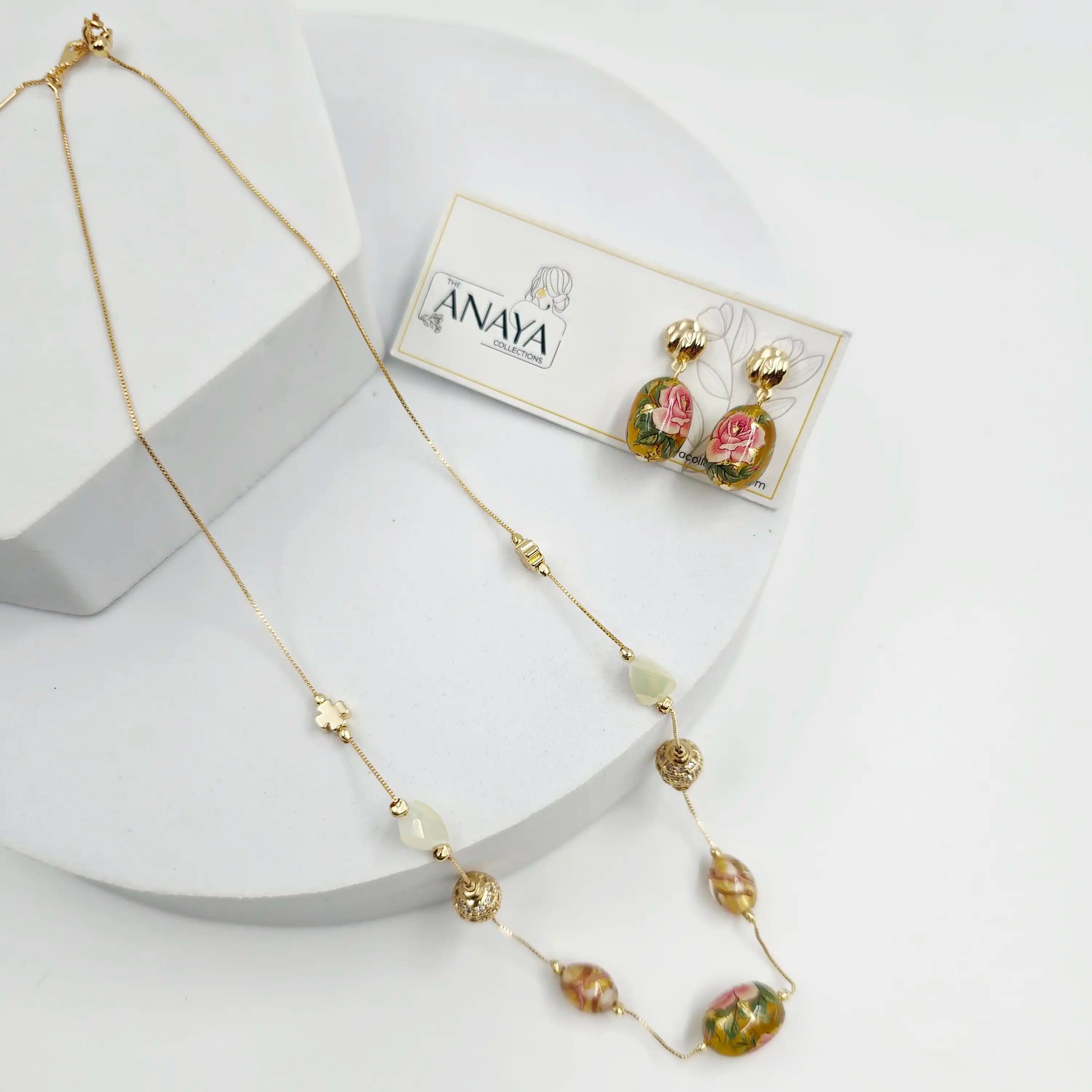 Blossom Murano Dainty Necklace Set