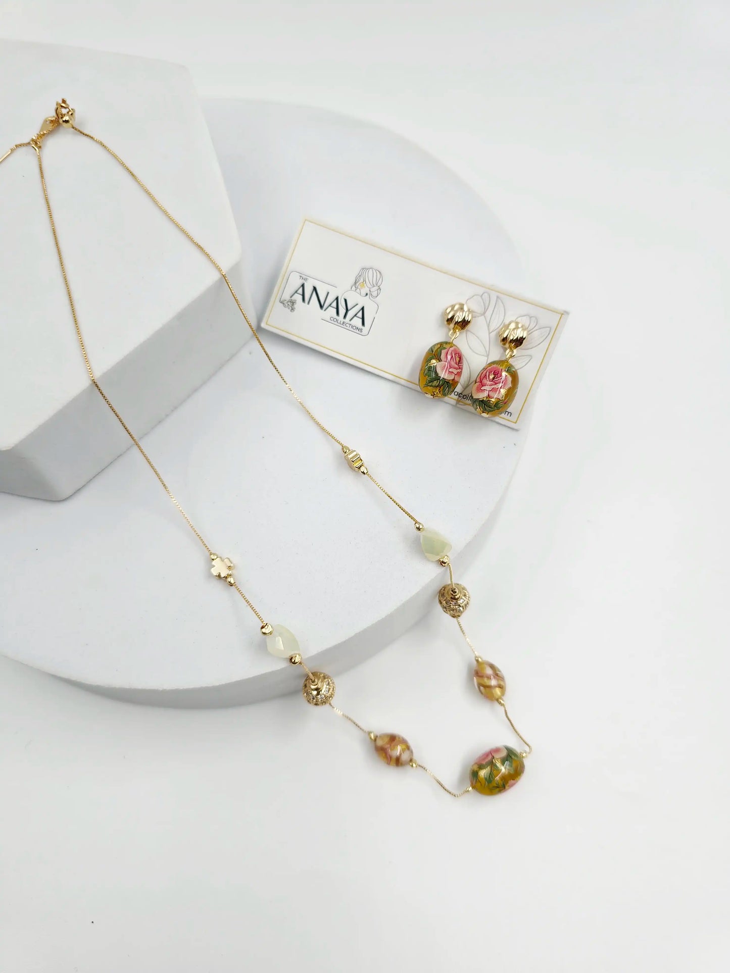 Blossom Murano Dainty Necklace Set
