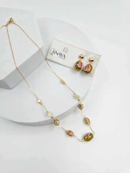 Blossom Murano Dainty Necklace Set