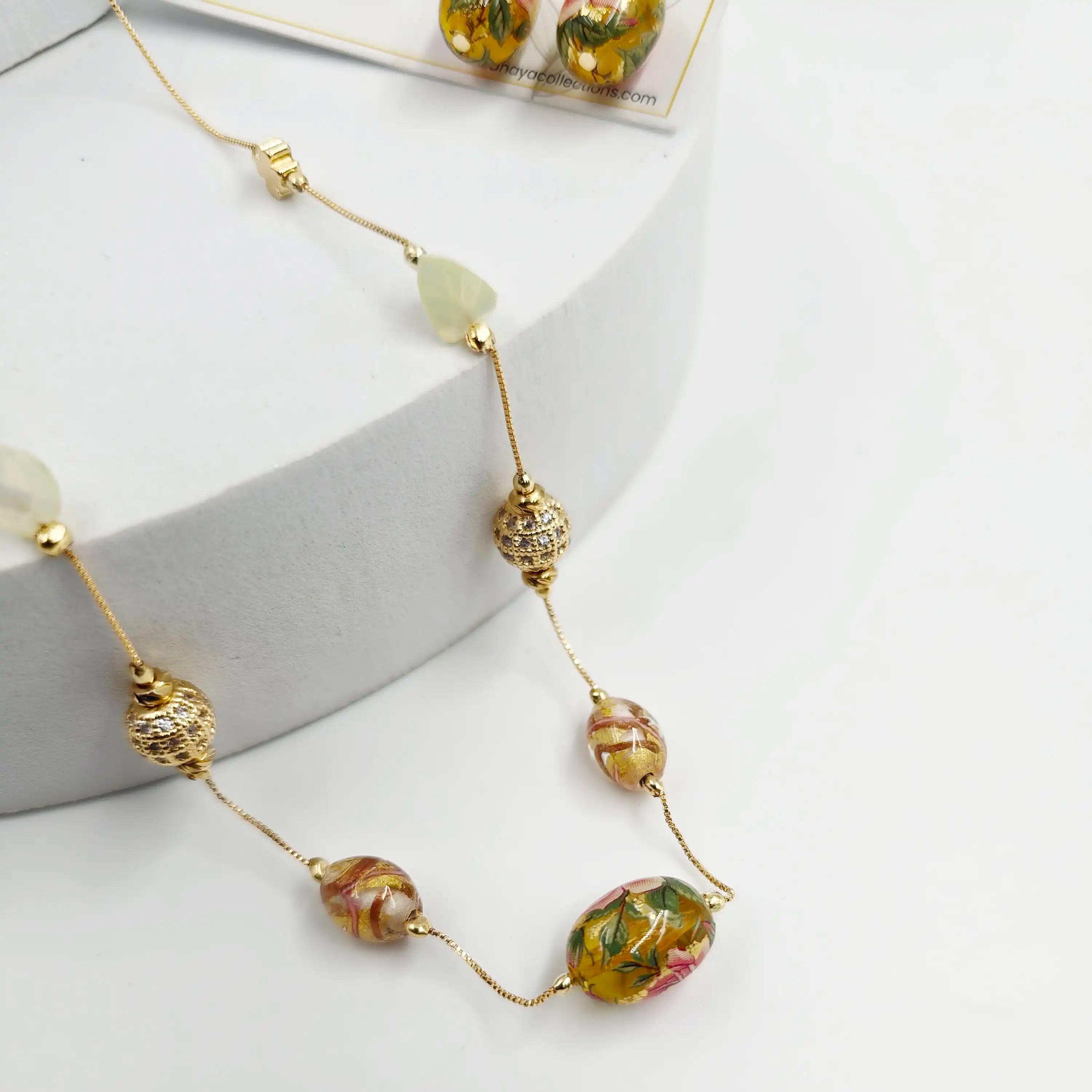 Blossom Murano Dainty Necklace Set