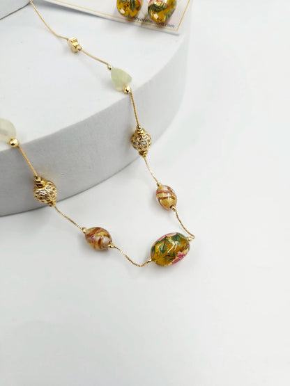 Blossom Murano Dainty Necklace Set