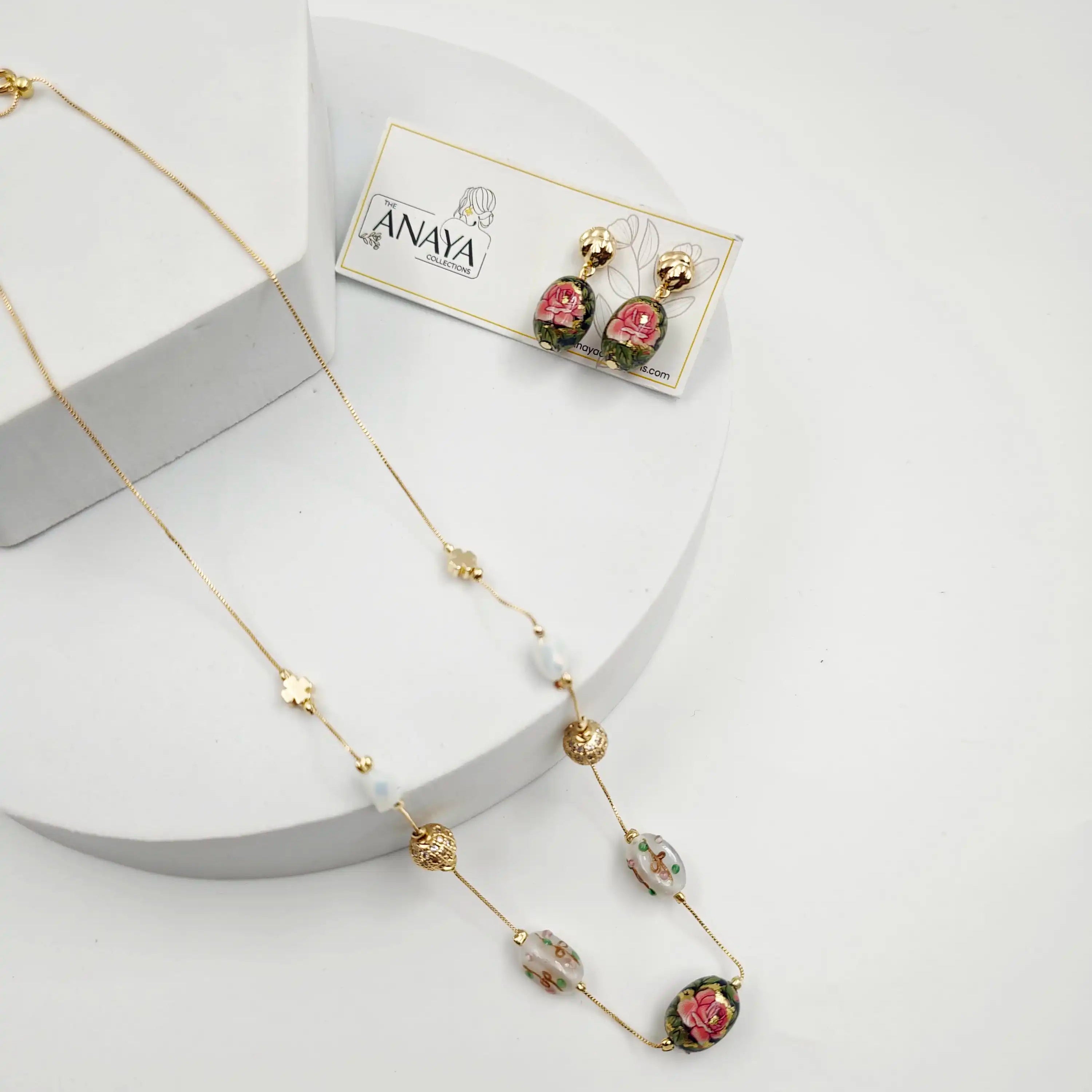 Blossom Murano Dainty Necklace Set