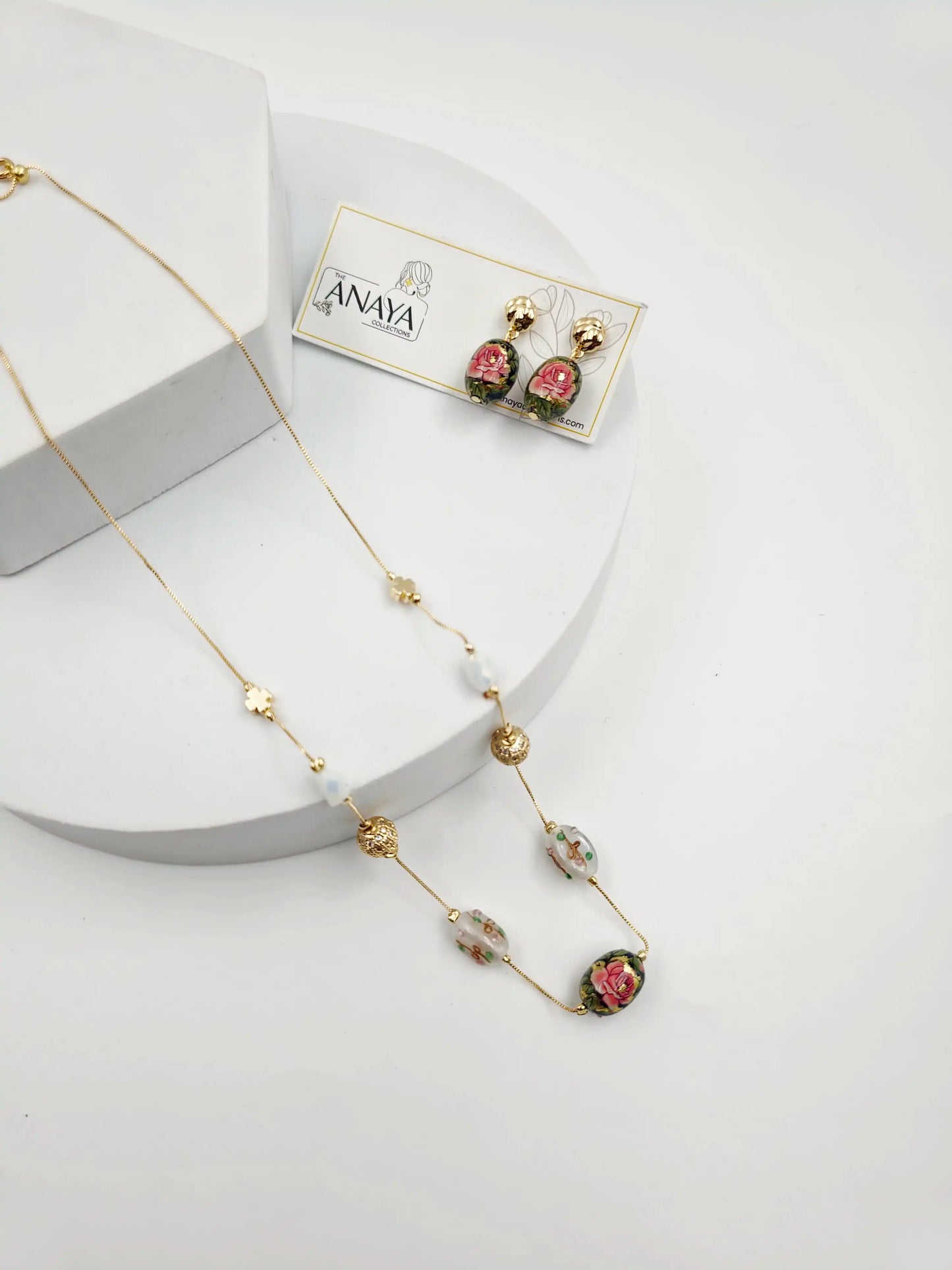 Blossom Murano Dainty Necklace Set