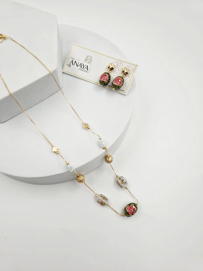 Blossom Murano Dainty Necklace Set