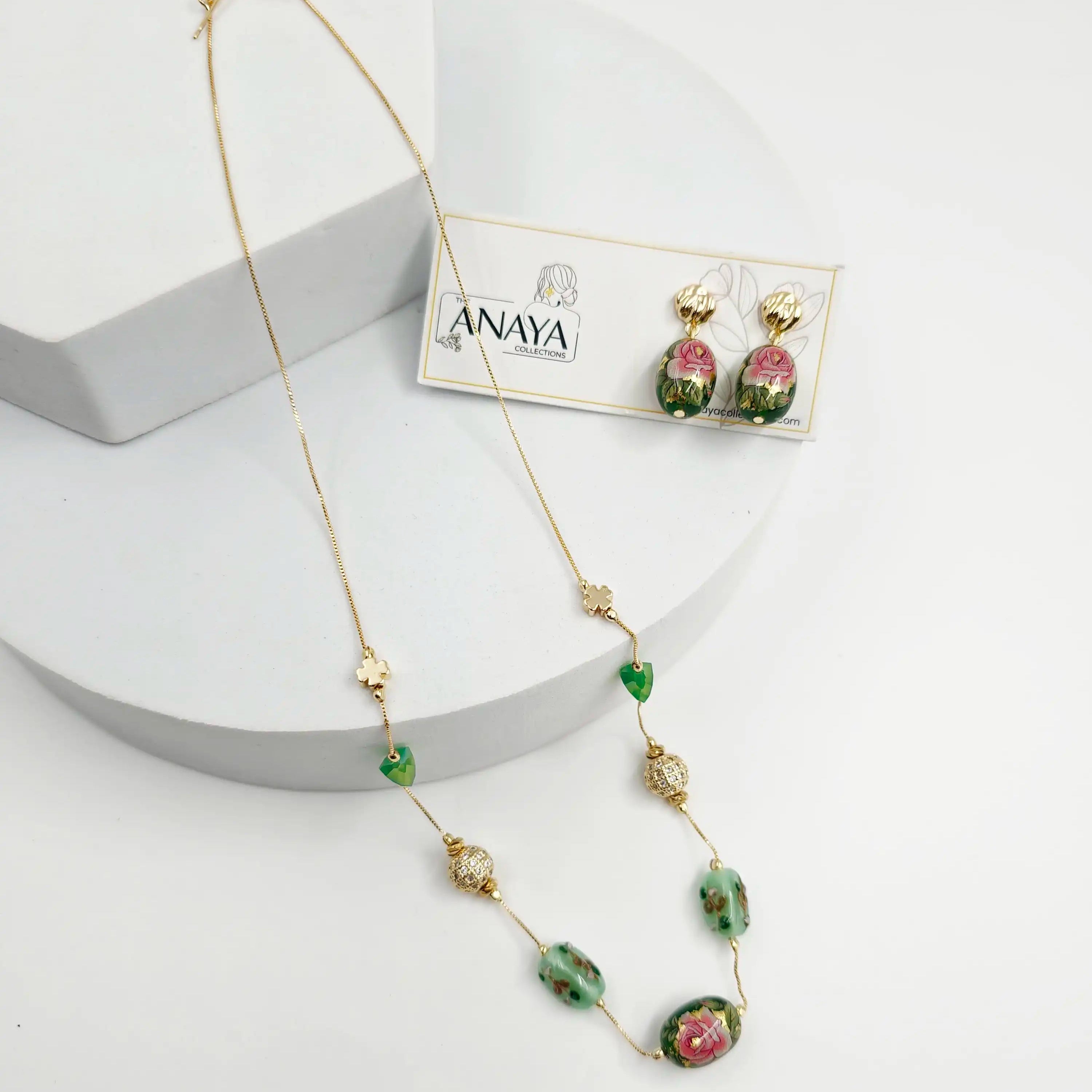 Blossom Murano Dainty Necklace Set