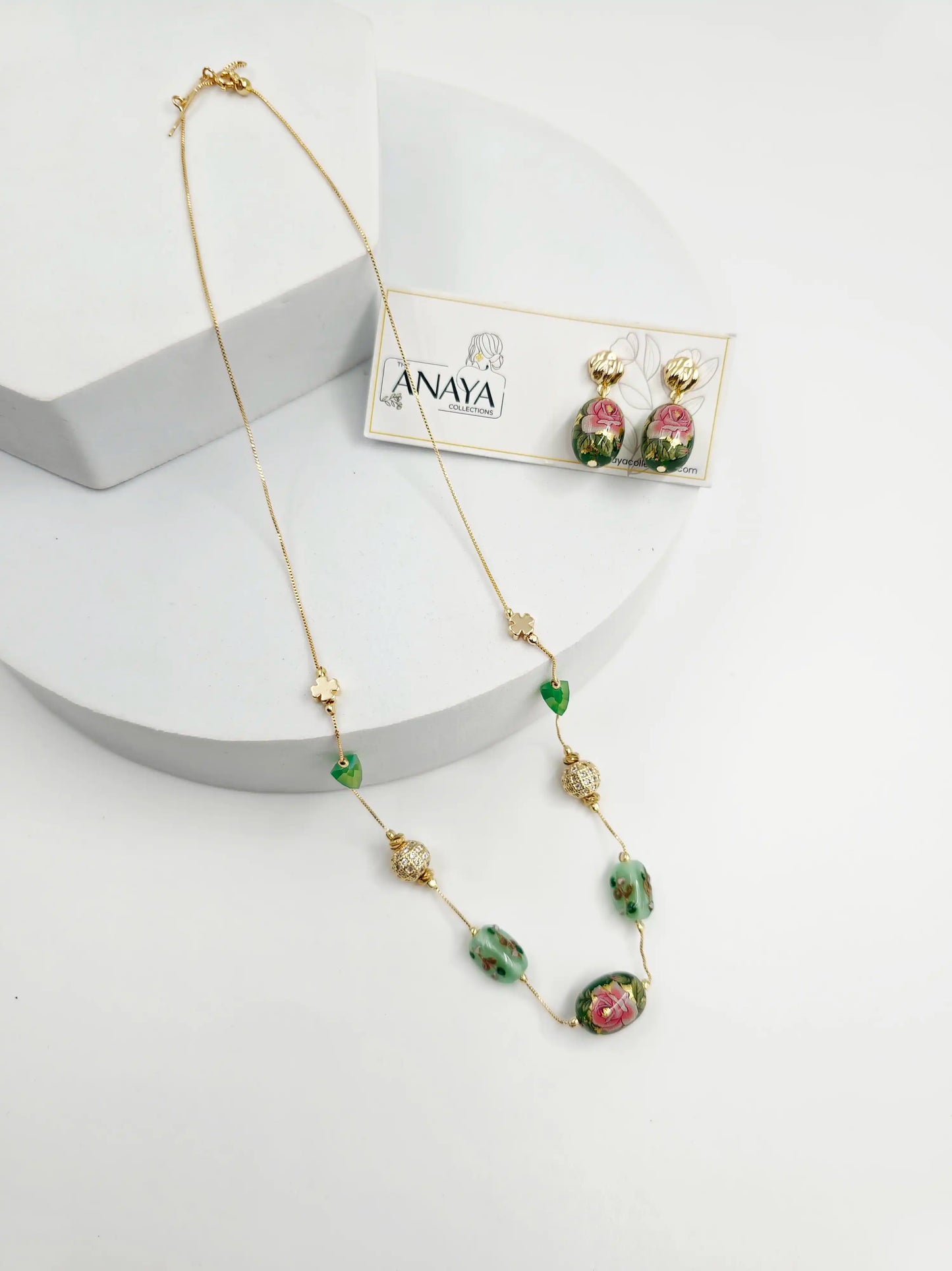 Blossom Murano Dainty Necklace Set
