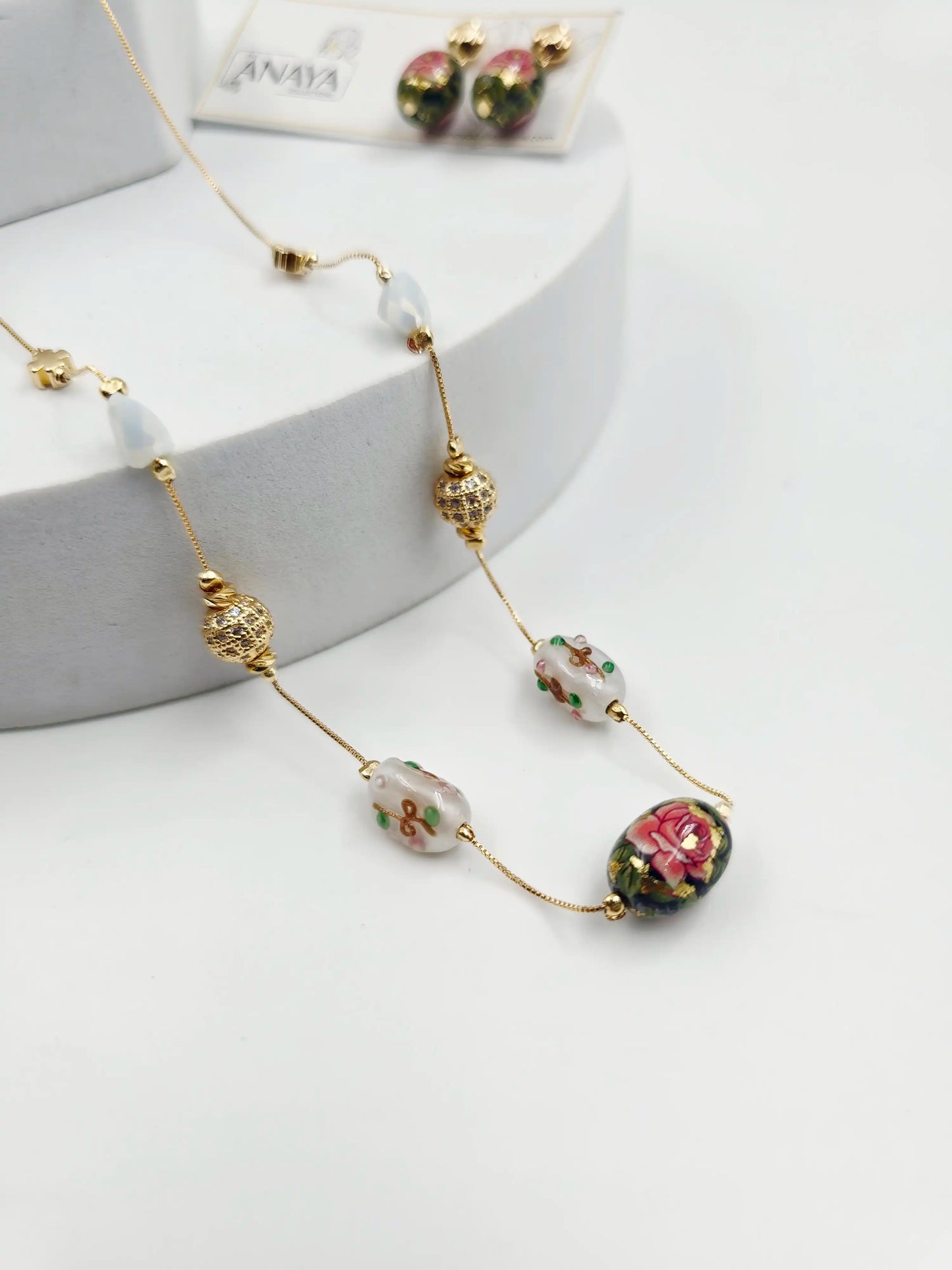 Blossom Murano Dainty Necklace Set