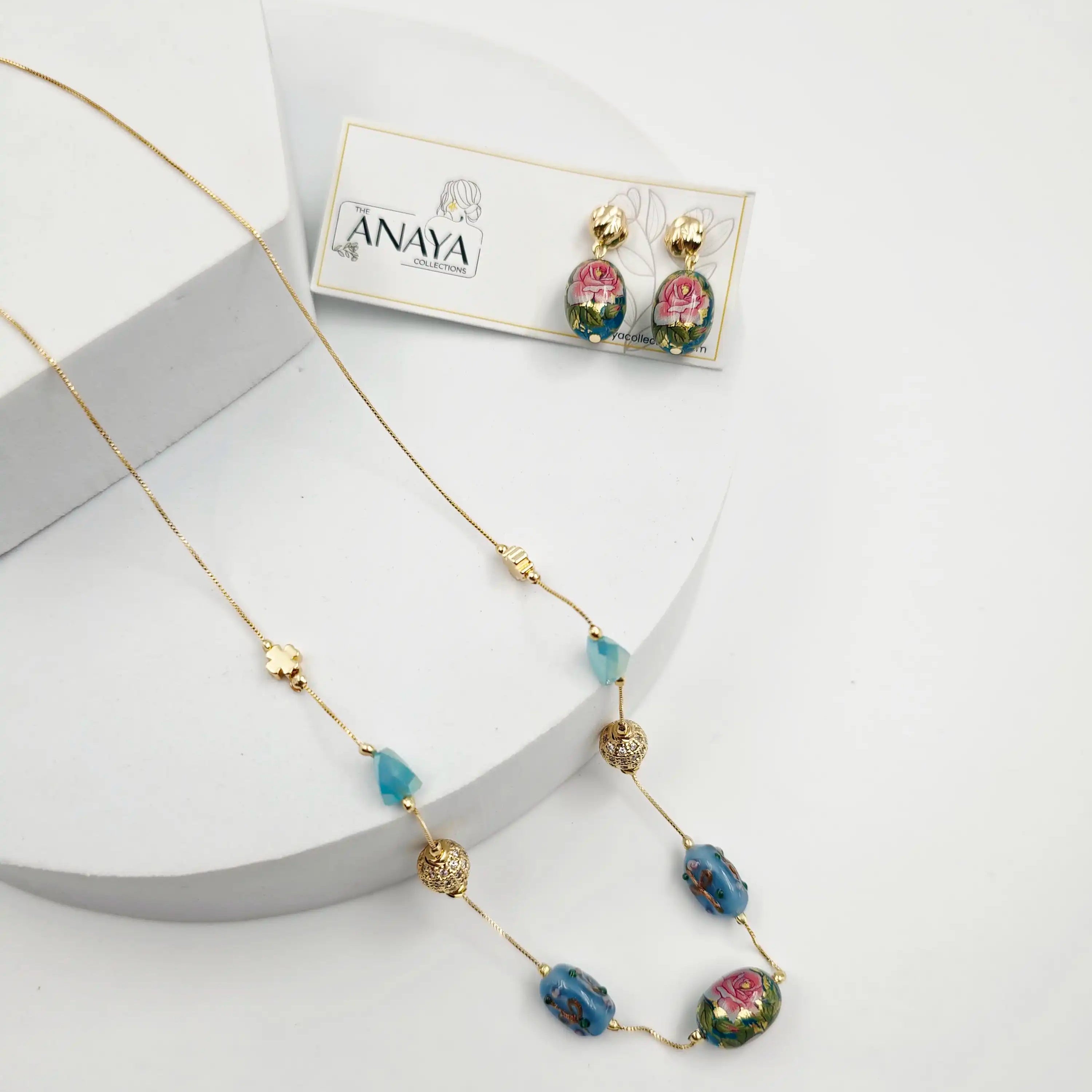 Blossom Murano Dainty Necklace Set