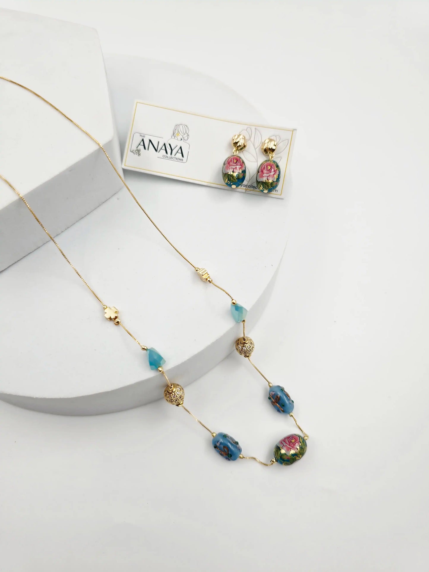 Blossom Murano Dainty Necklace Set