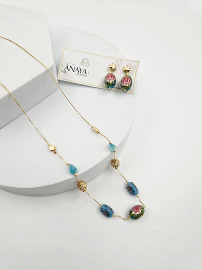 Blossom Murano Dainty Necklace Set