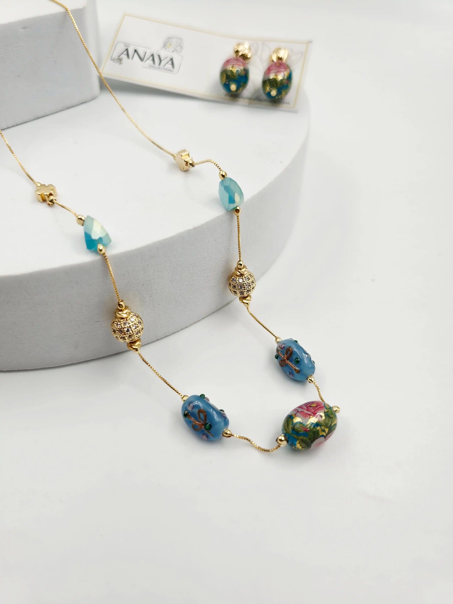 Blossom Murano Dainty Necklace Set