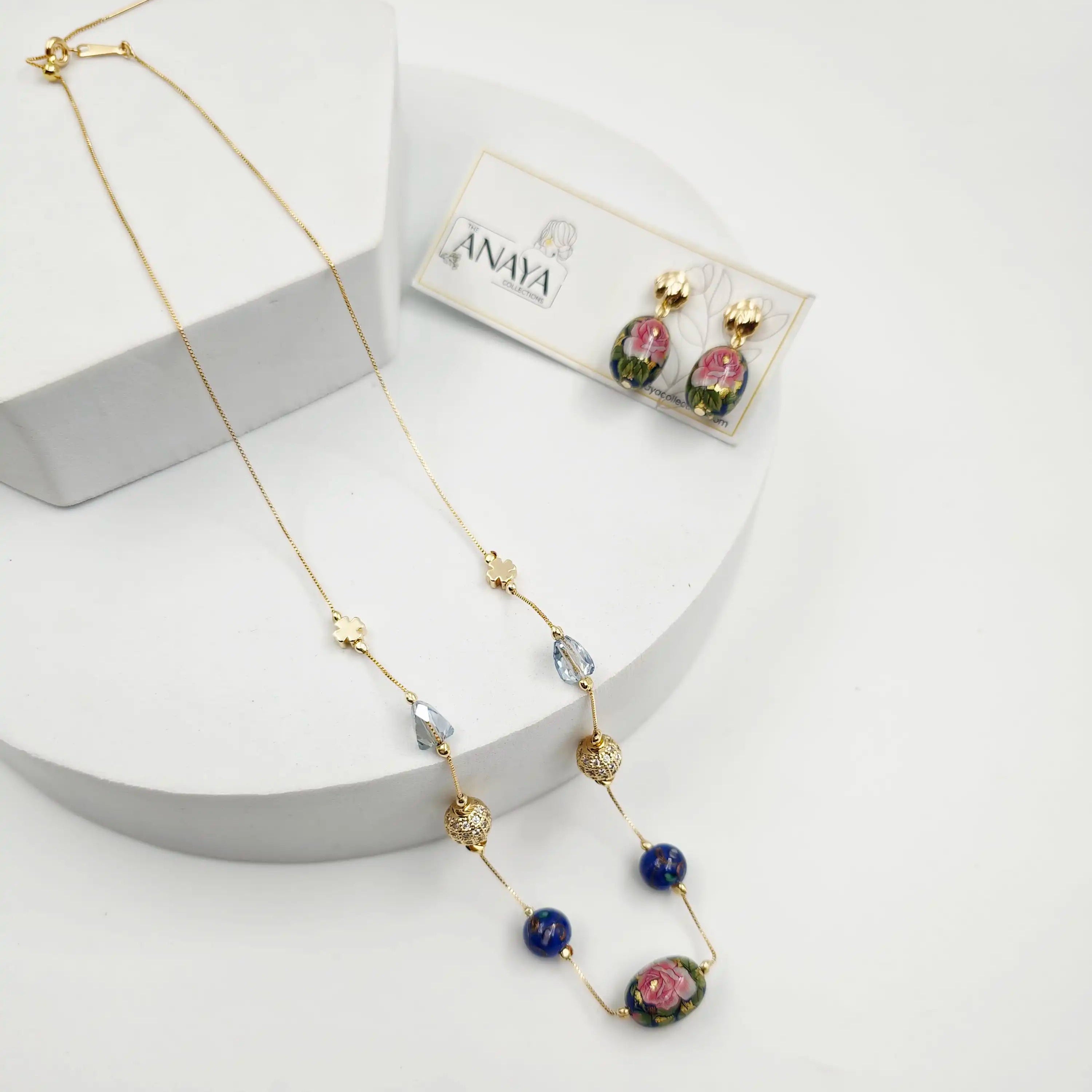Blossom Murano Dainty Necklace Set
