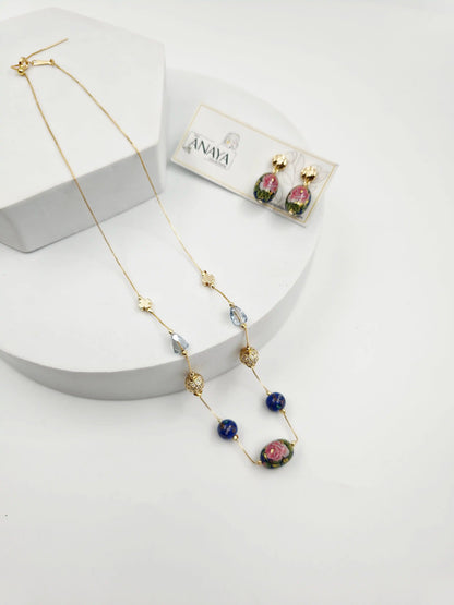 Blossom Murano Dainty Necklace Set