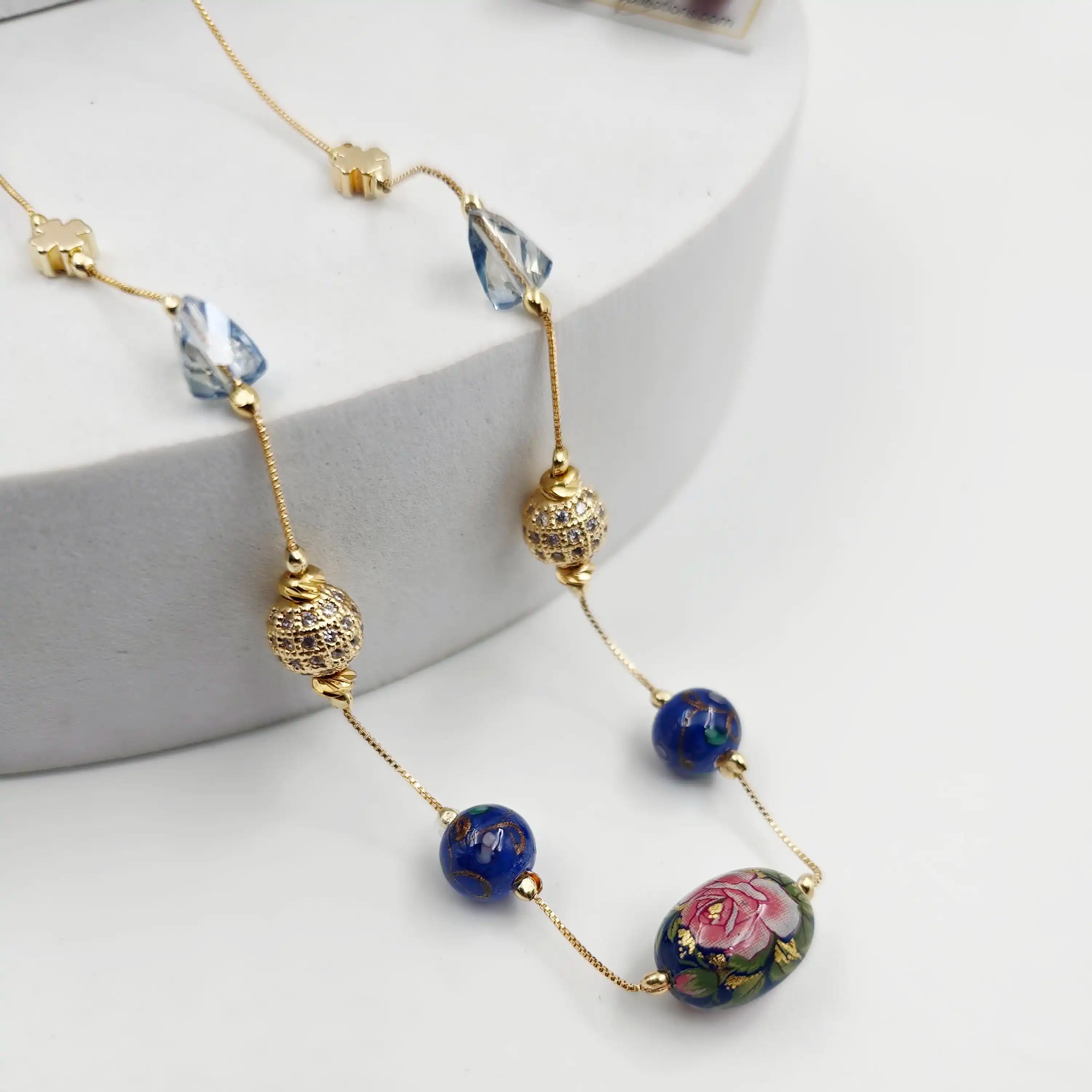 Blossom Murano Dainty Necklace Set
