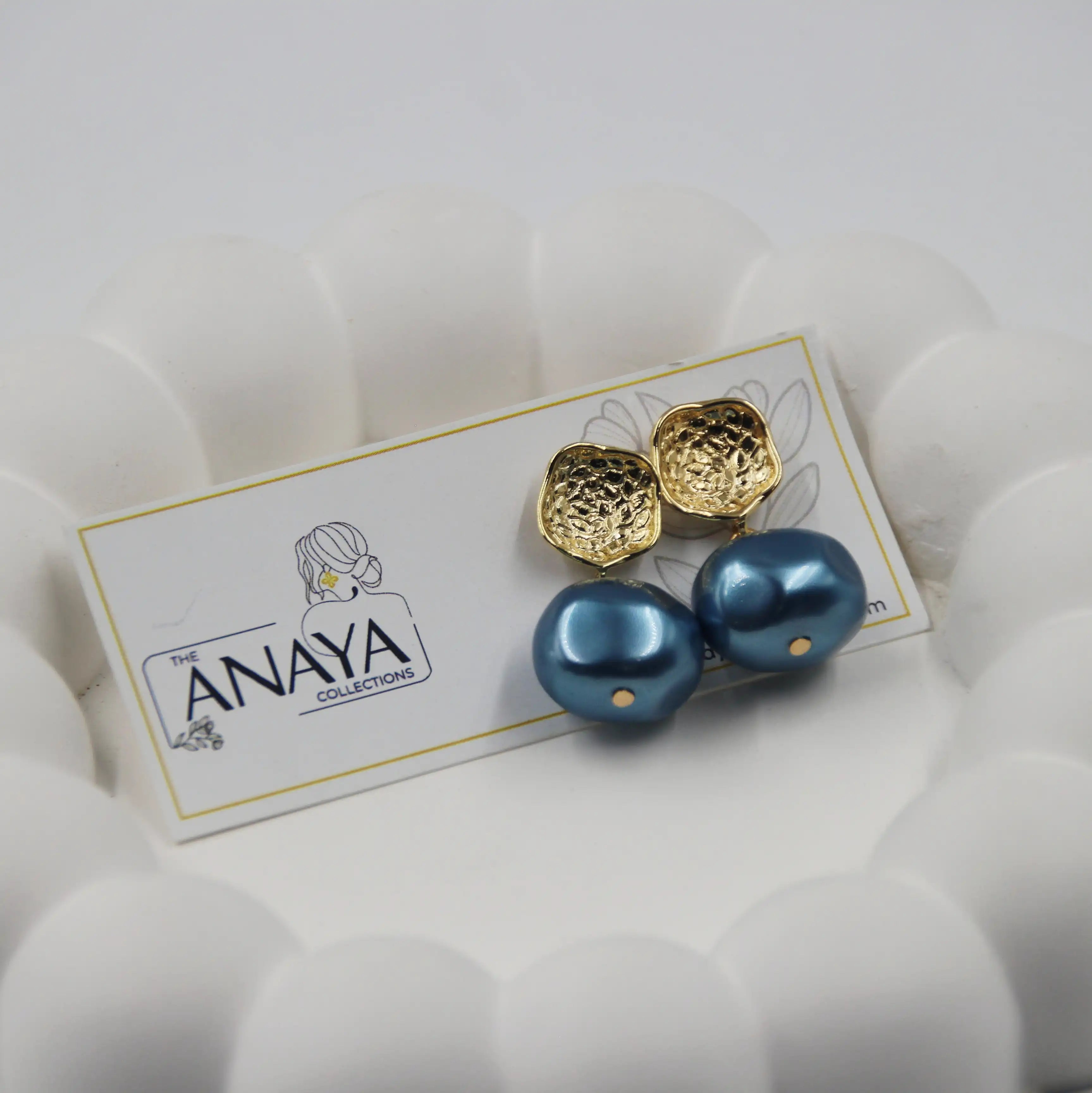 Uncut Shell Pearl Earrings