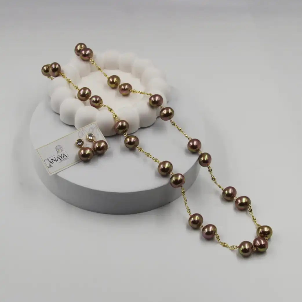 Uncut Shell Pearl Long Set