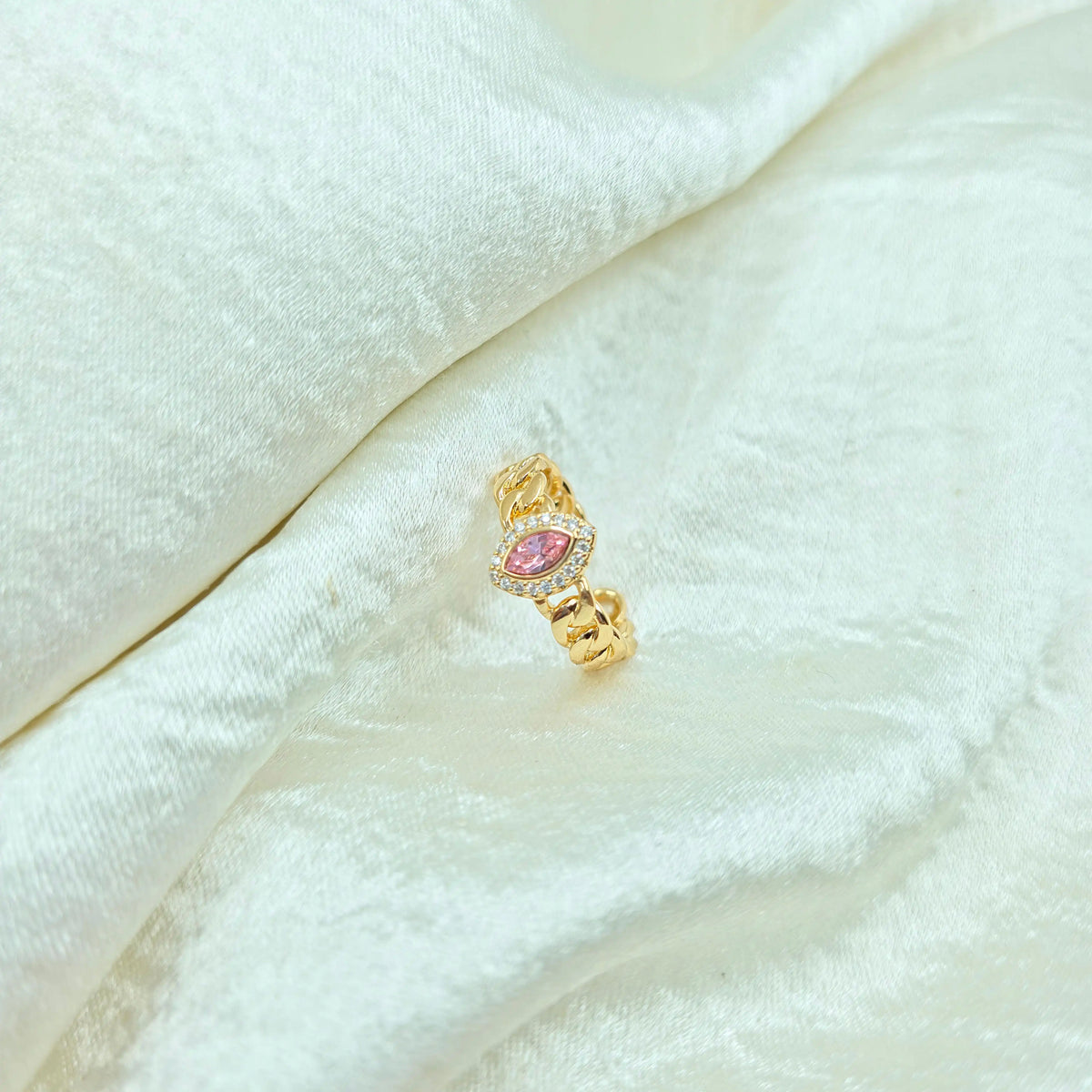 CZ Link Stone Ring