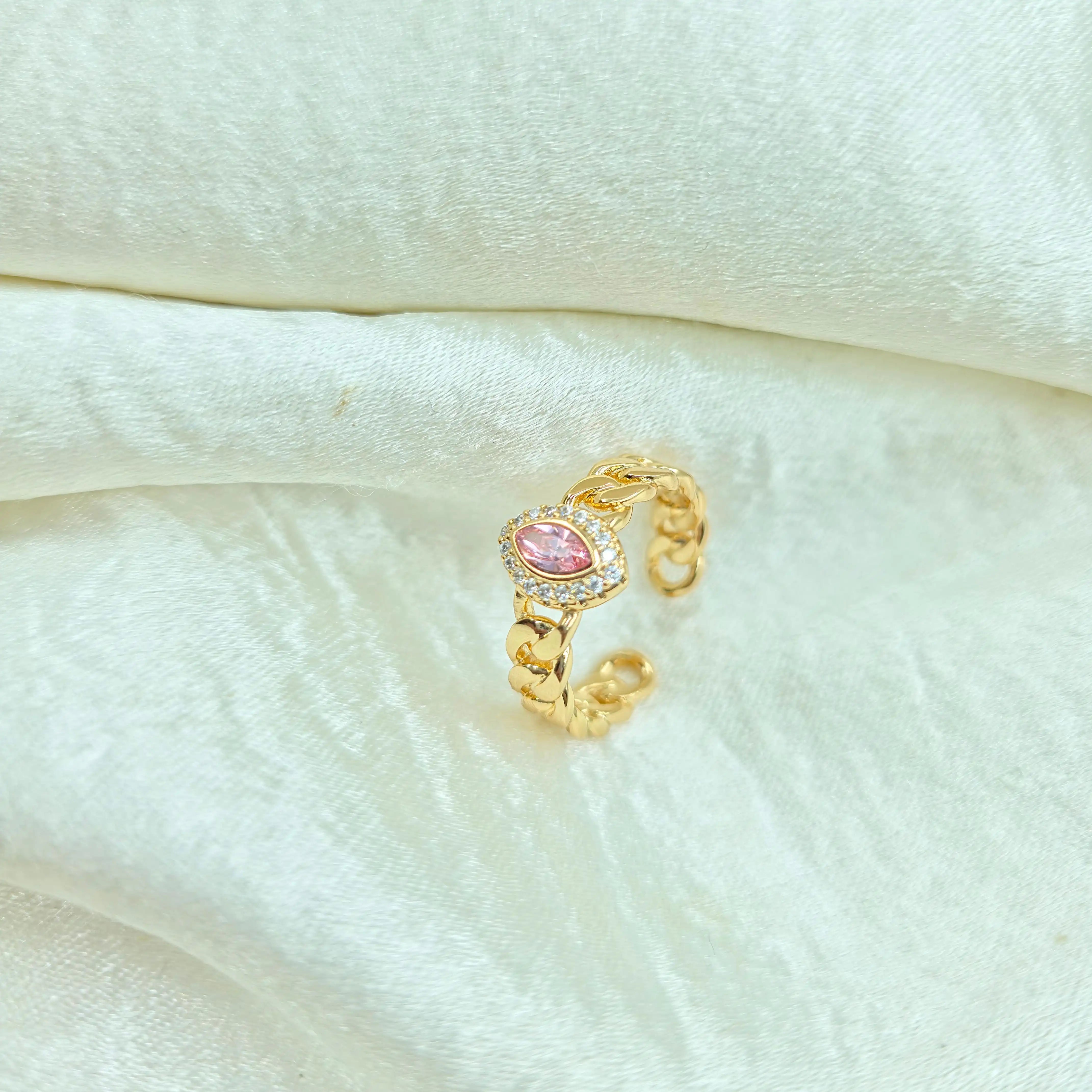 CZ Link Stone Ring