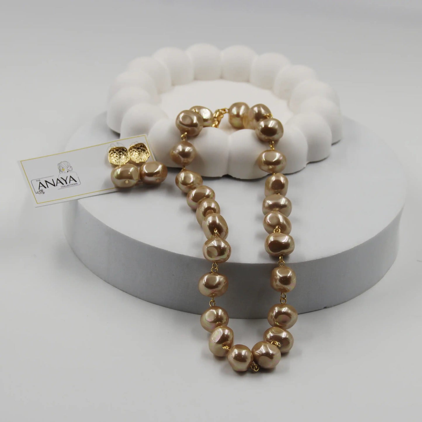 Uncut Shell Pearl Set