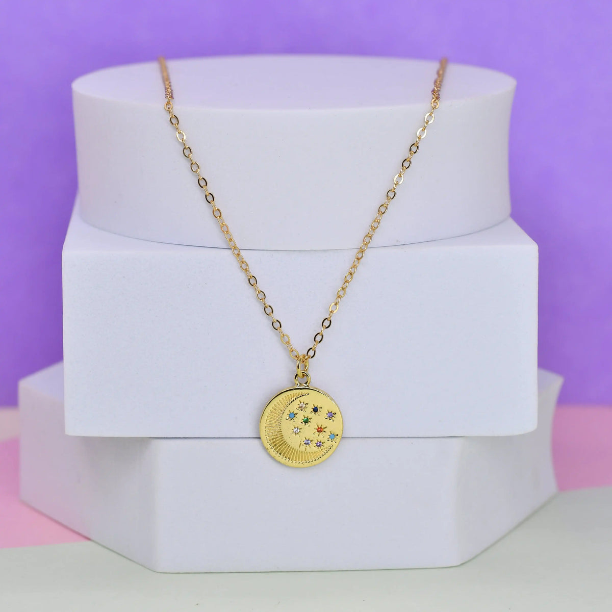 Celestial Moon Pendant Chain