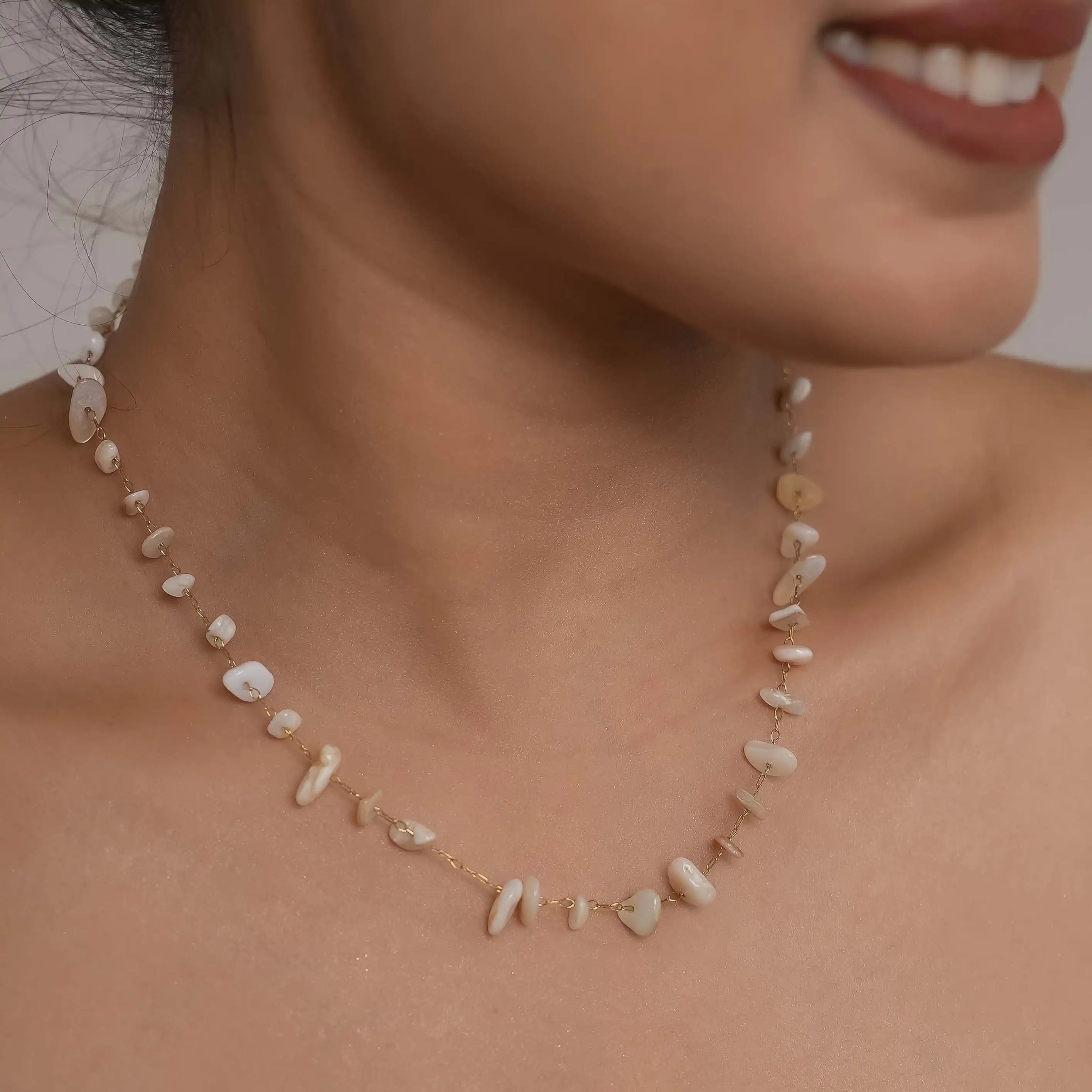 Chipped Pearl Necklace