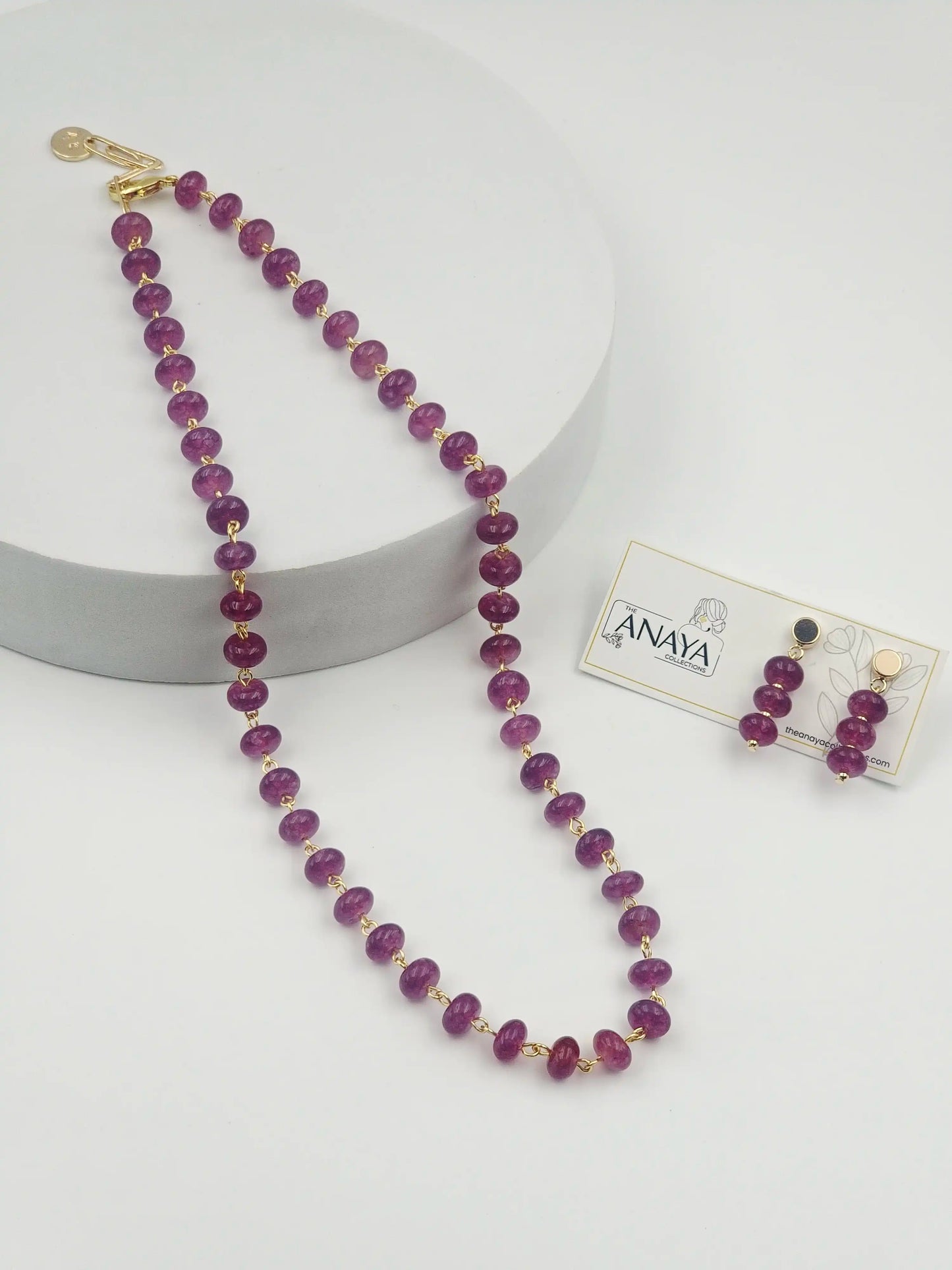 Coral Shell Pearl Necklace Set