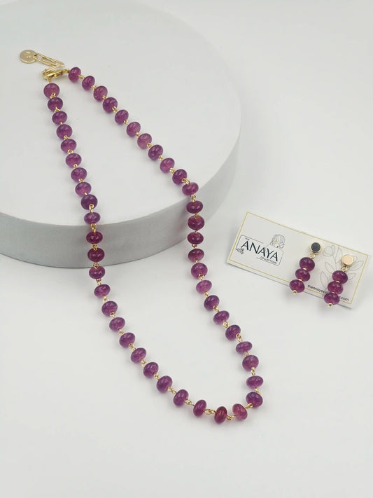 Coral Shell Pearl Necklace Set