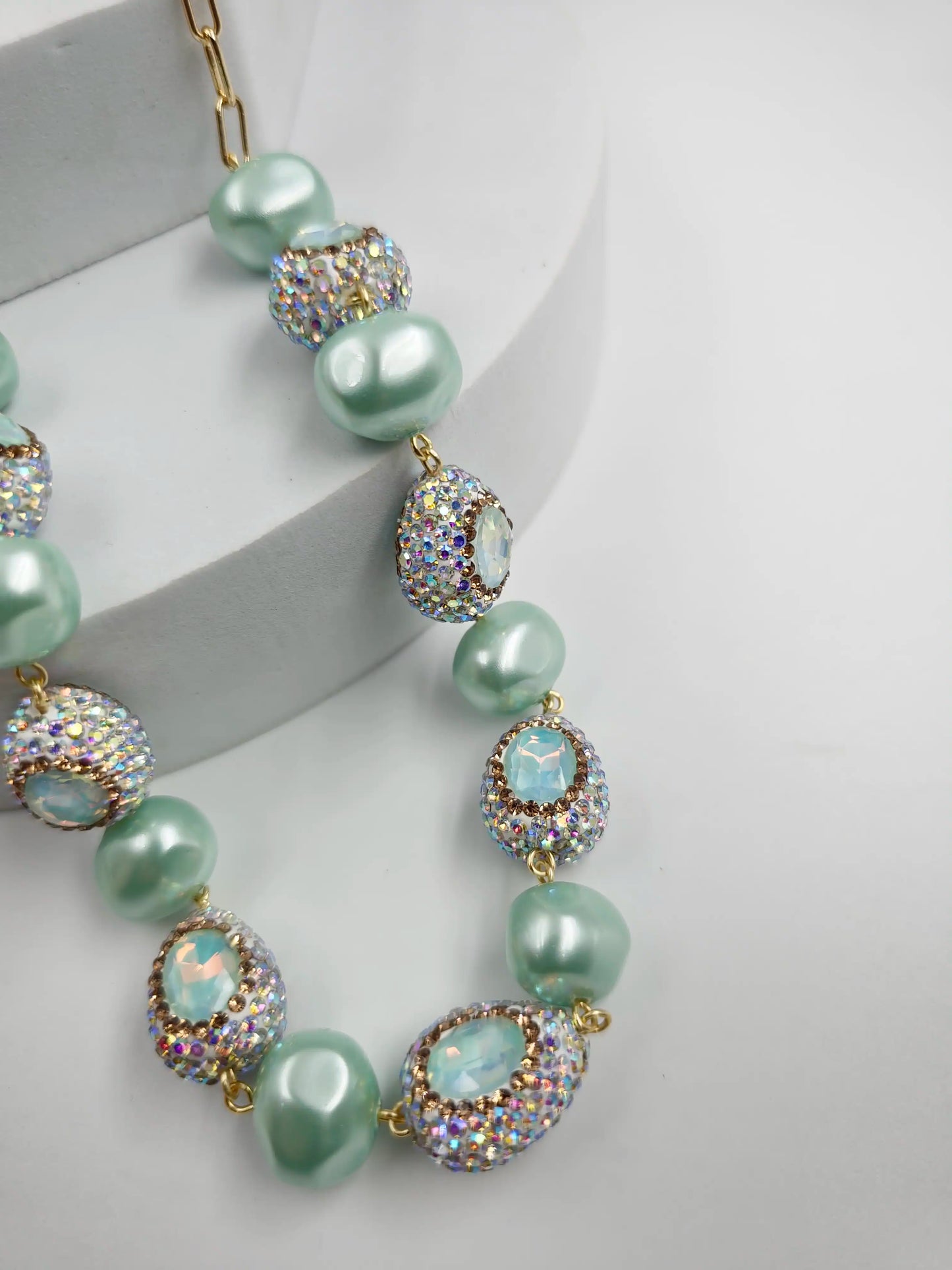 Crystal Marquise Shell Pearl Luxury Jewellery Set