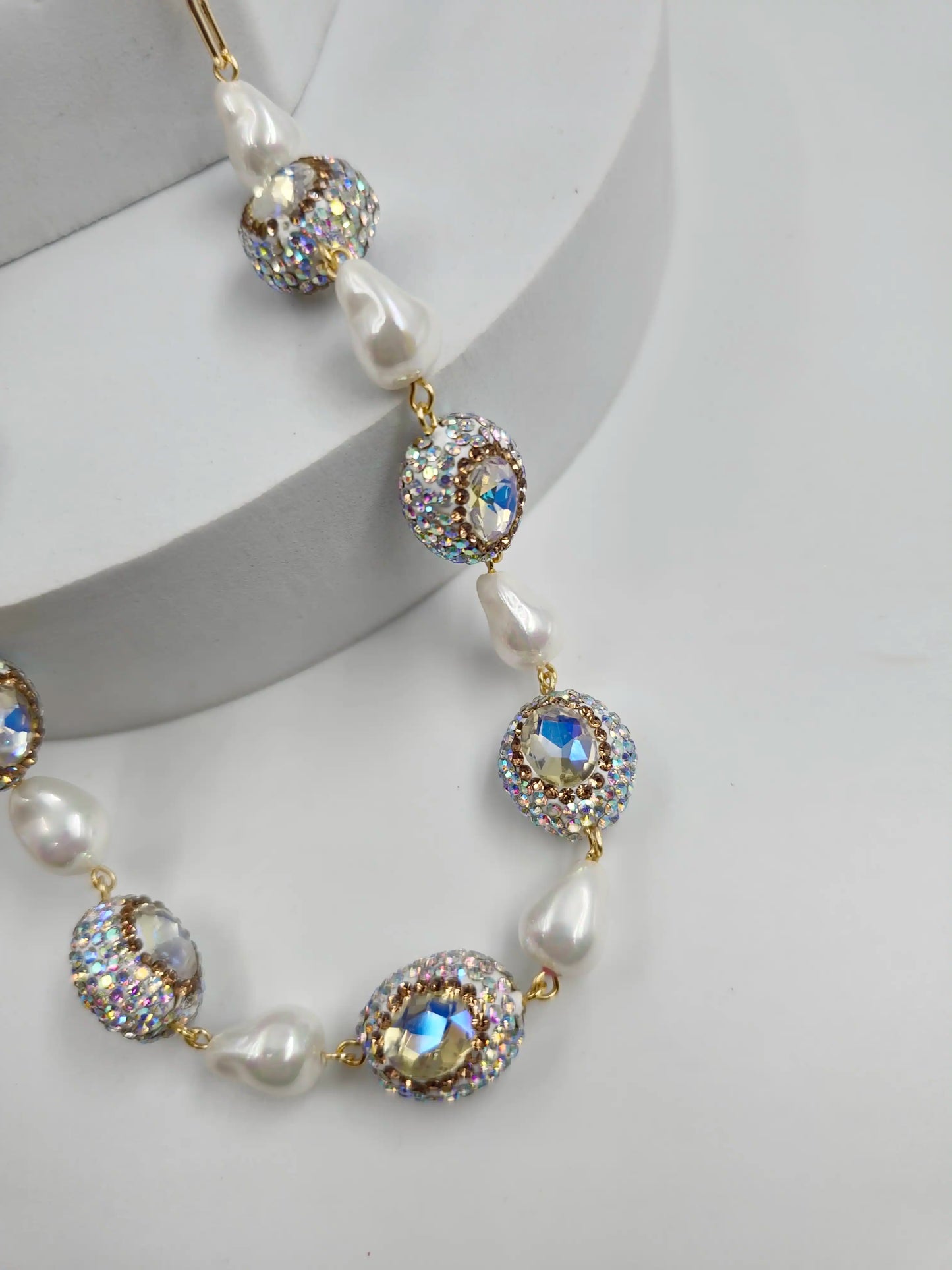Crystal Marquise Shell Pearl Luxury Jewellery Set