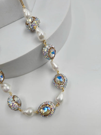 Crystal Marquise Shell Pearl Luxury Jewellery Set