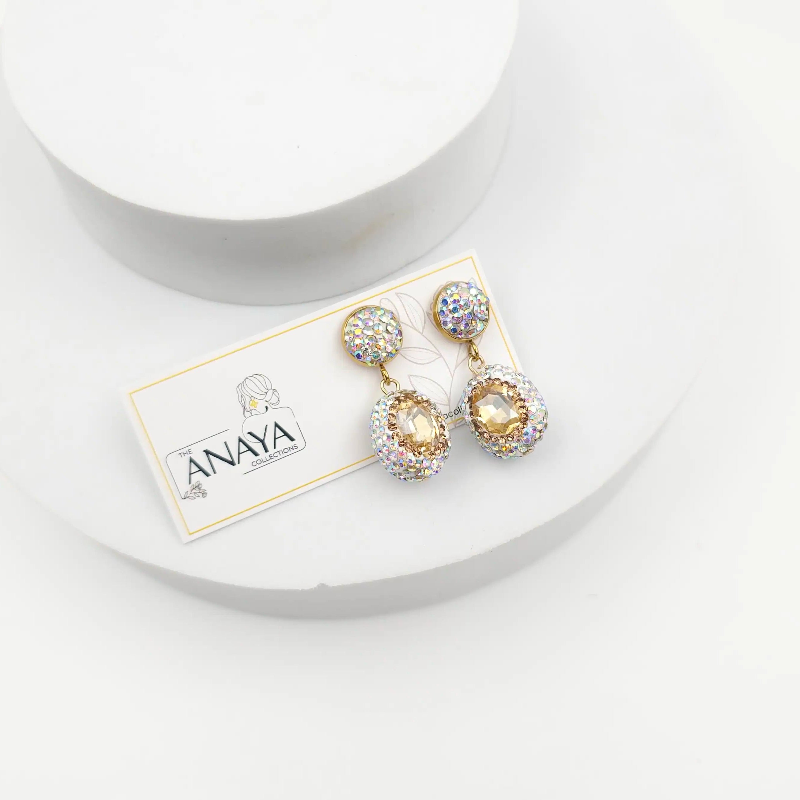 Crystal Marquise Shell Pearl Luxury Jewellery Set